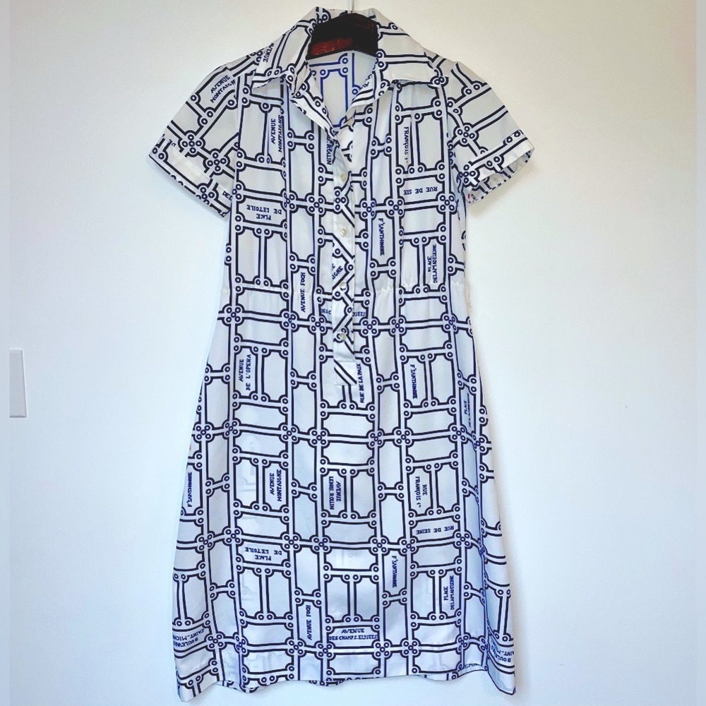 LANVIN Vintage Streets of Paris Dress - Picture 2 of 11